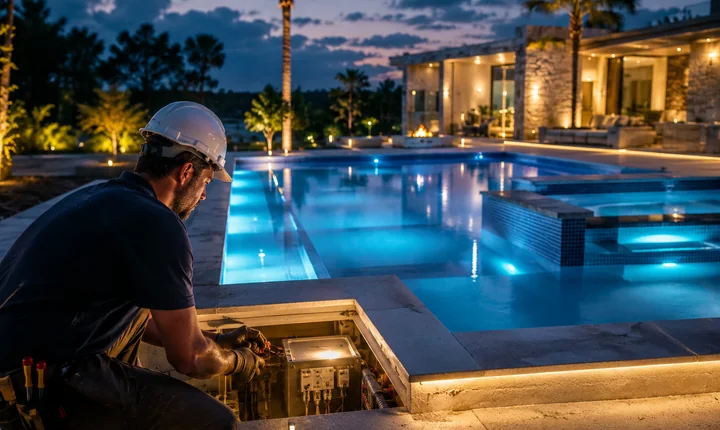 Lighting & Electrical service by Quality Pool Builderz